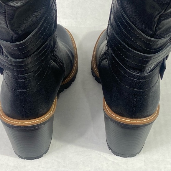 SUN + STONE Viviaan Zipper Buckle Knee-High Boots - Picture 11 of 13